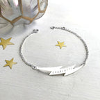 customised Lighting Bolt Bracelet with Name