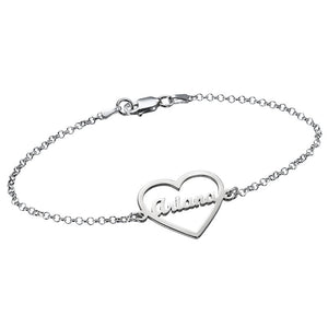 Personalized Heart Bracelet with Name