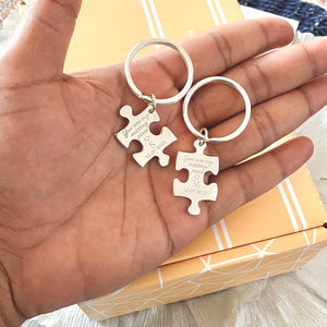 Customized Puzzle pieces Key Ring