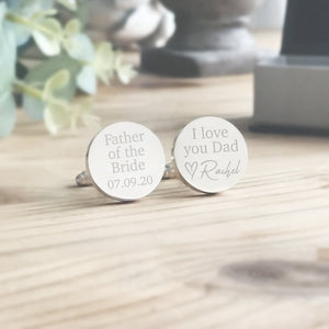Personalized Cufflinks with Engraving For father
