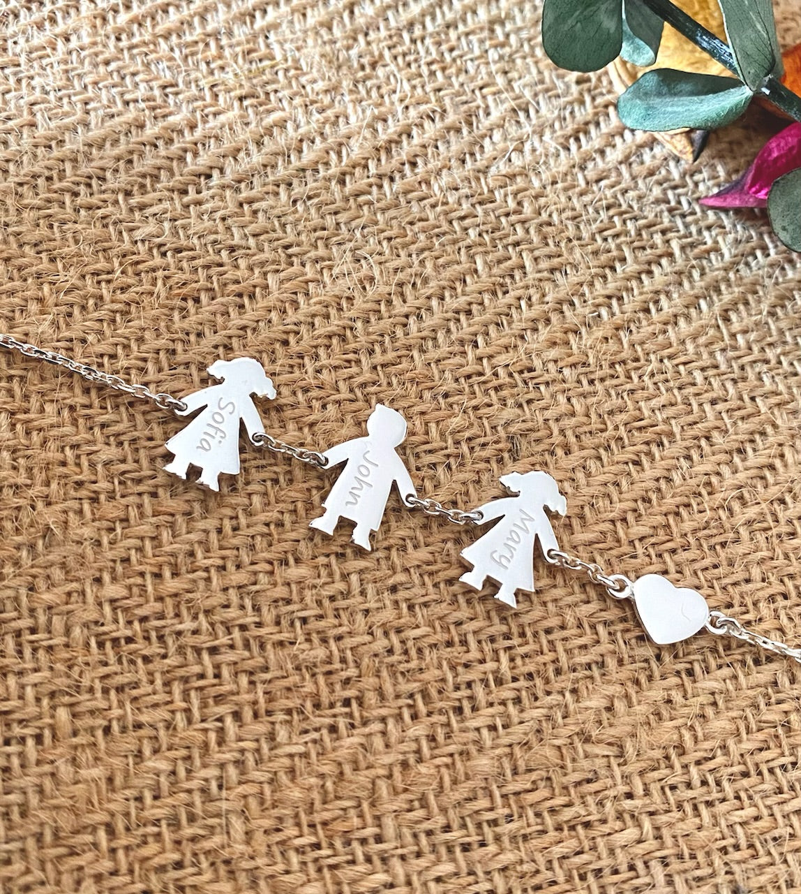 Boy and girls chrams in the Bracelet 