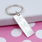Customized Key Ring with Uae and uk maps and names