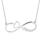  Infinity Name Necklace with Heart