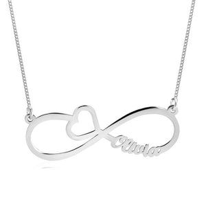  Infinity Name Necklace with Heart