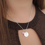 Horoscope Necklace with stone and customised name im Dubai Abudhabi
