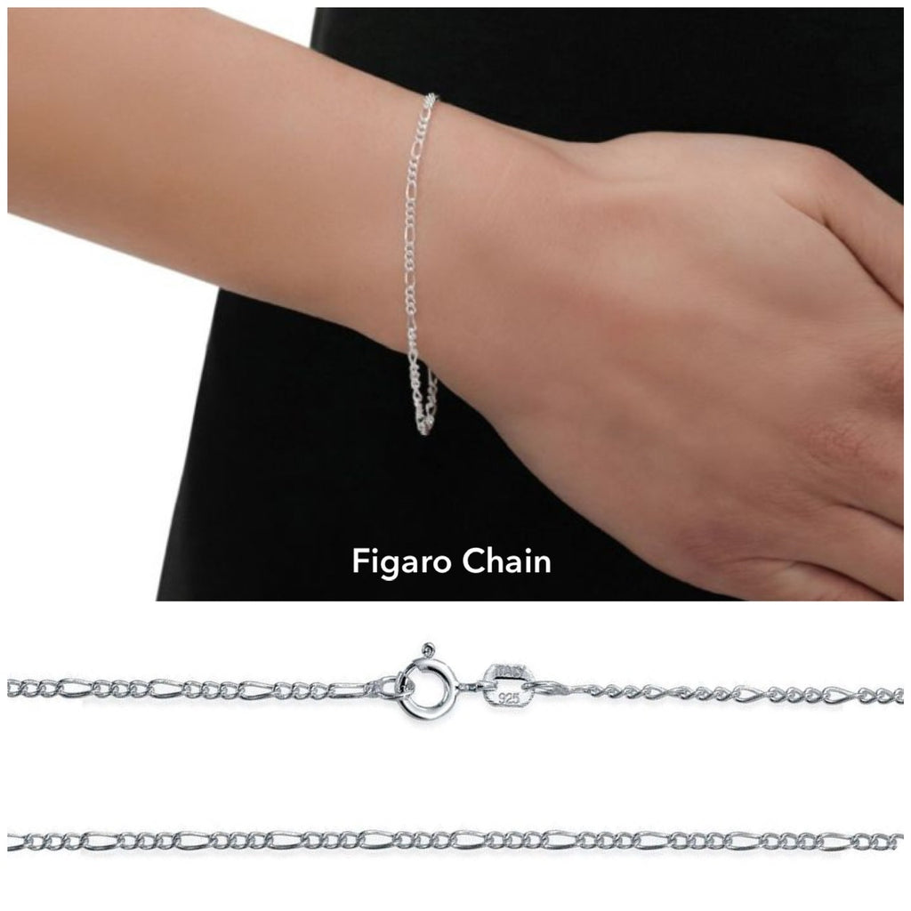 Figaro chain for name Bracelet 