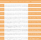 Fonts selection chart for engraving 