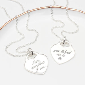 Customized Heart Necklace With Engraved Name