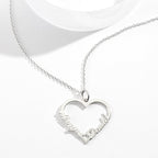 Personalized Heart Necklace with couple’s Names