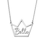 Personalized Name Necklace with a Crown-