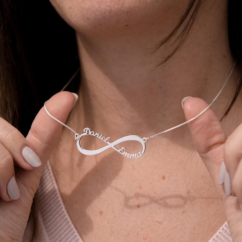  Infinity Necklace with 2 Names