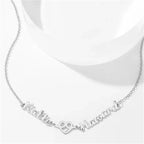 Necklace with 2 Names & Heart Design