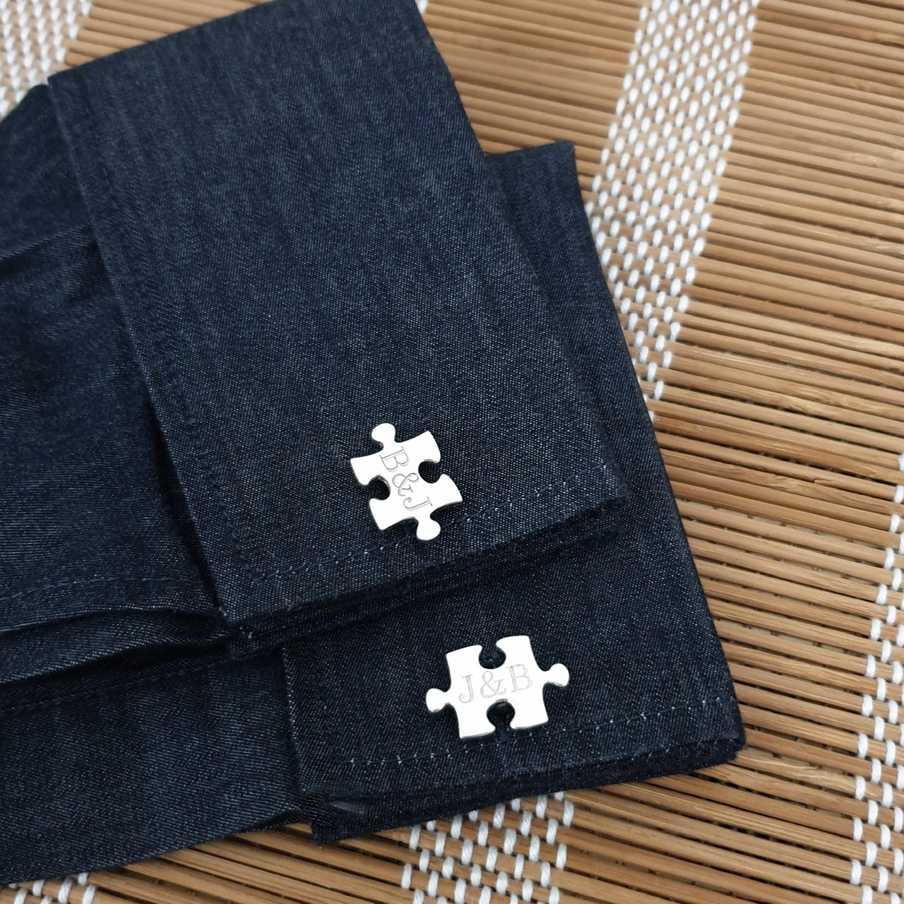 Customised Puzzle Pieces Cufflinks 