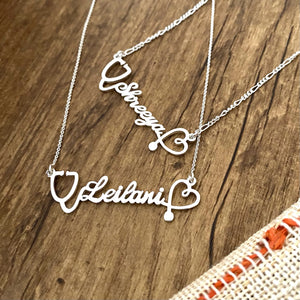 Stethoscope necklace with name