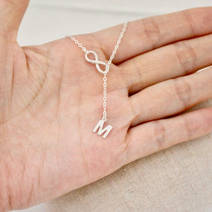 Personalized Initial Necklace with Infinity