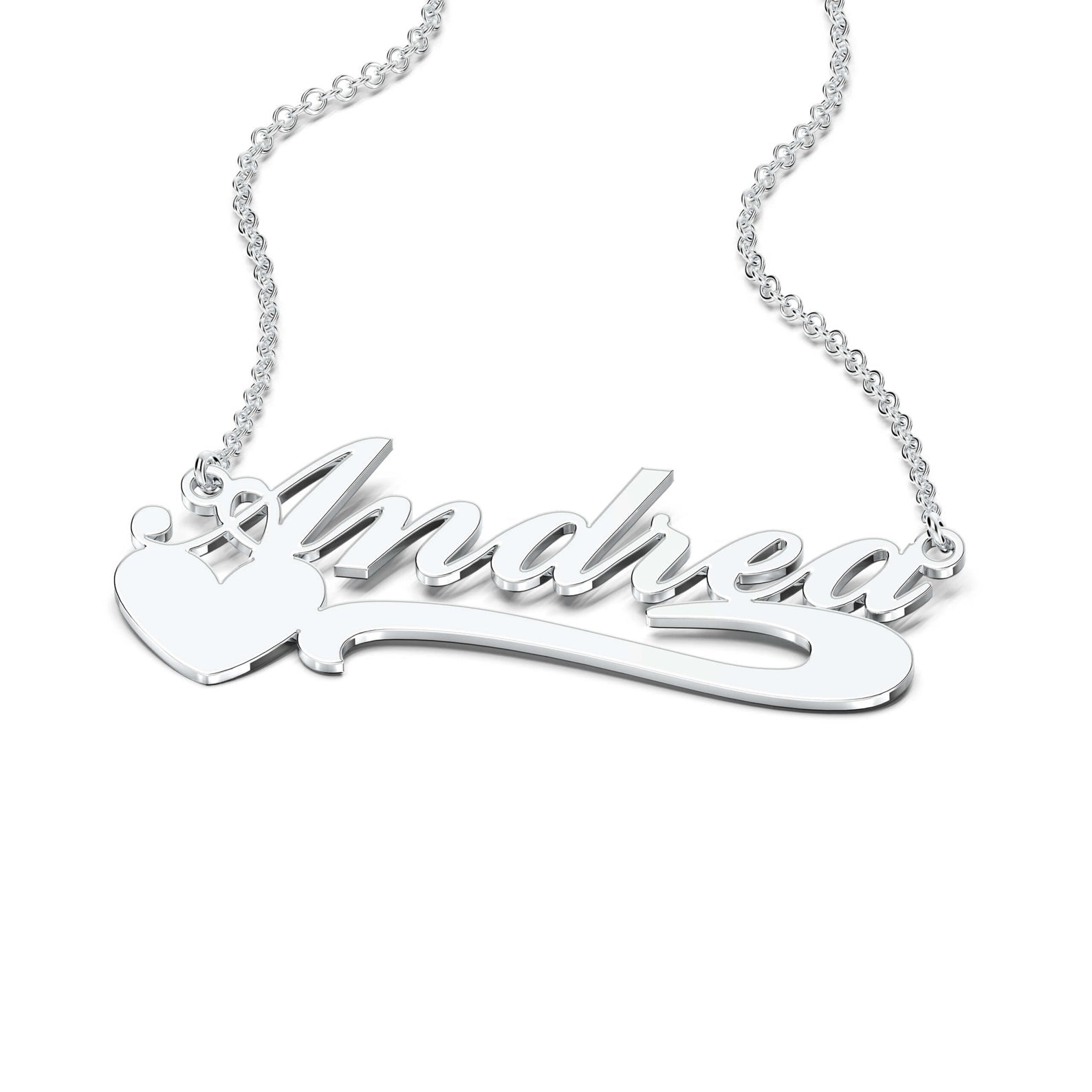 Personalized Name Necklace with Heart
