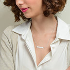 Bar Necklace with Heart & Name Engraving