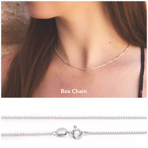 box style chain for name necklaces