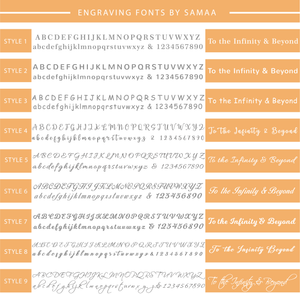 Fonts Style selection for engraving