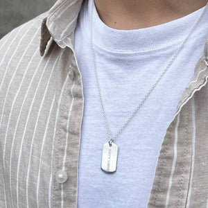 customised Men dog Tag Necklace with Engraving