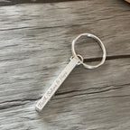 4 sided engraved bar key ring