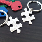 Customised puzzle pieces key ring for couples dubai abudhabi