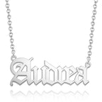 Name Necklace with Old English Fonts