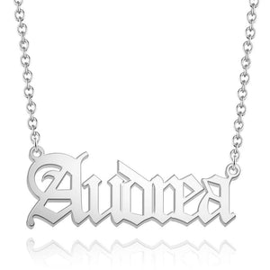 Name Necklace with Old English Fonts