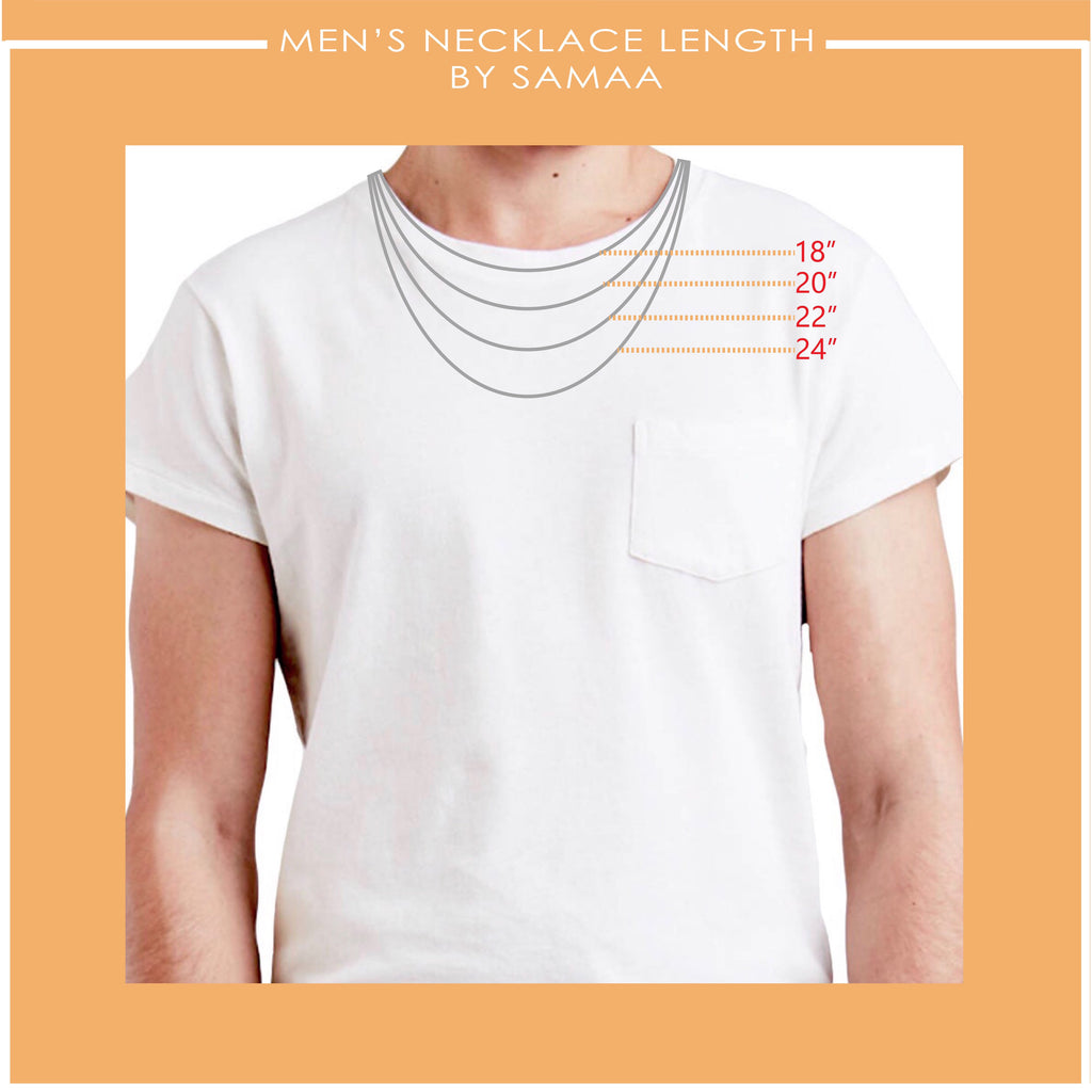 Necklace Length chart for men