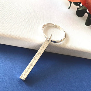 3D bar key ring