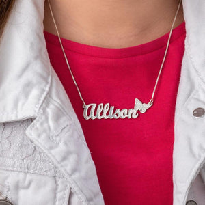 Personalized Name Necklace with butterfly