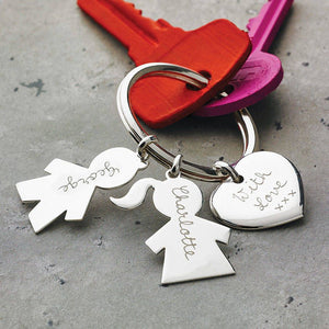 Personalized Family Key Ring with Engraving