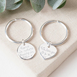 Personalized Heart Shape Key Ring with Engraving
