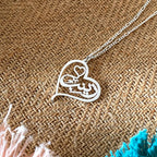 Arabic Name necklace in heart shape design 