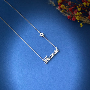 name necklace with star